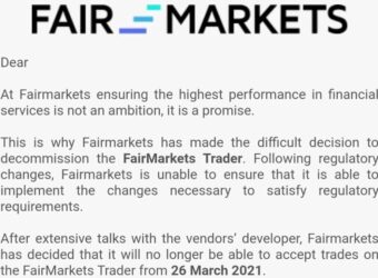 独家:GKFX旗下FairMarkets Trader平台下线,客户迁移至MT5