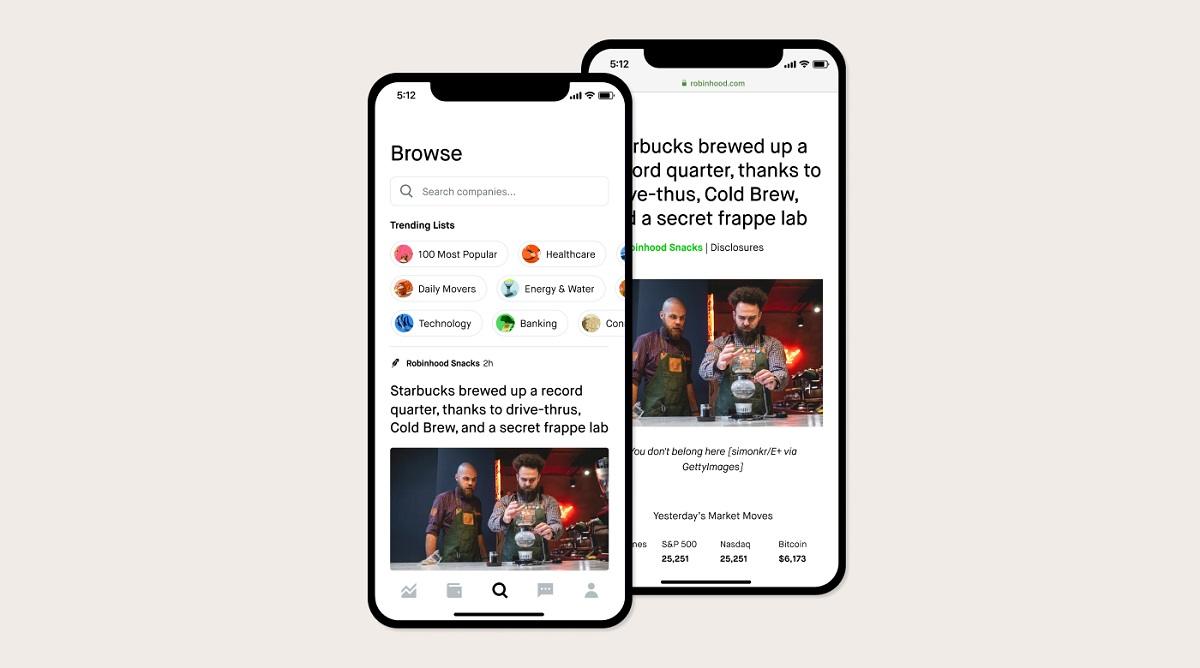 Robinhood与Snapchat合作，分销其财经新闻服务Snacks