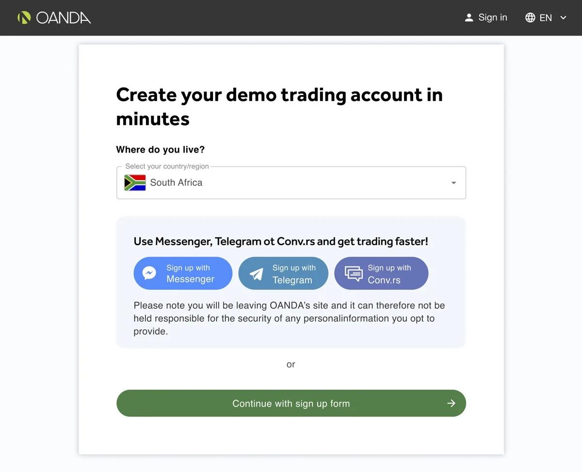 OANDA 携手 CONVRS 通过即时通讯应用优化开户流程
