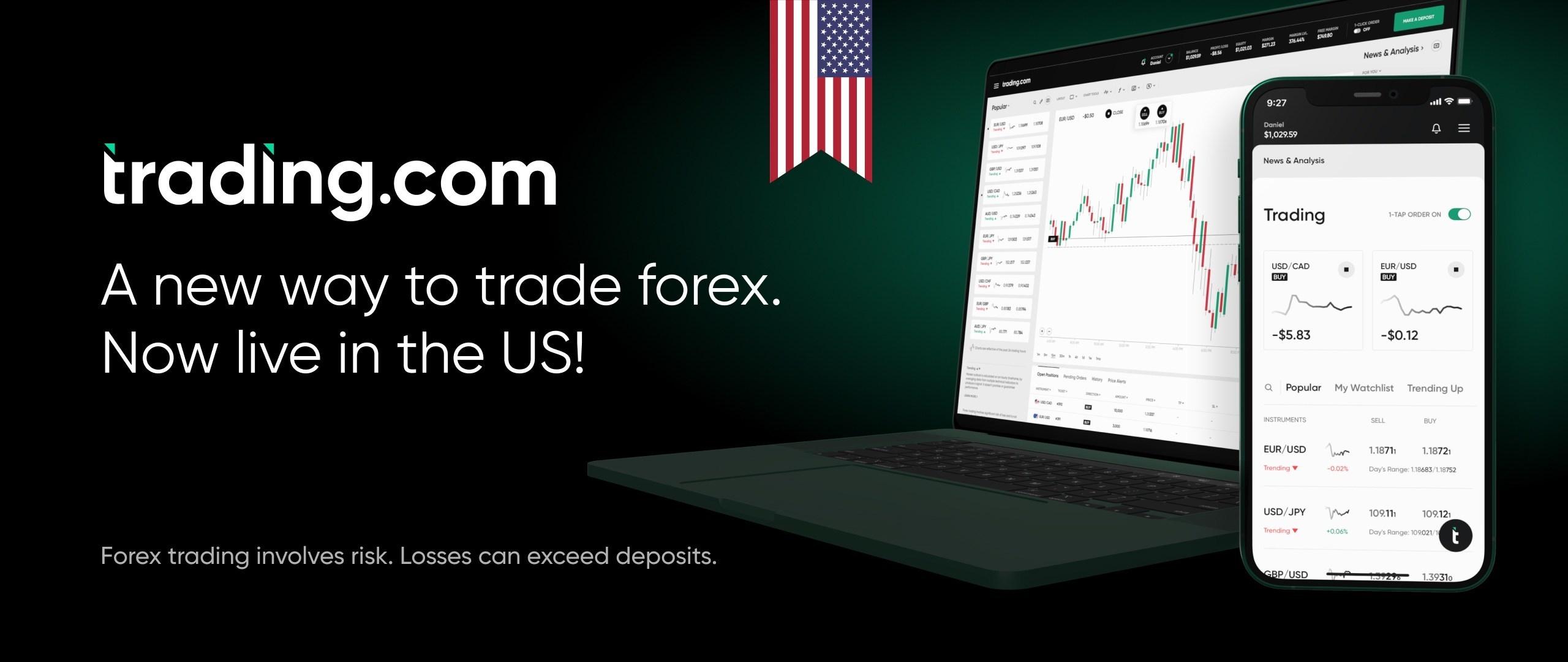 Trading.com正式登陆美国市场,推出免佣金外汇交易