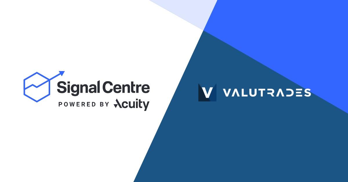 Valutrades 整合 Acuity Trading 旗下 Signal Centre 交易信号