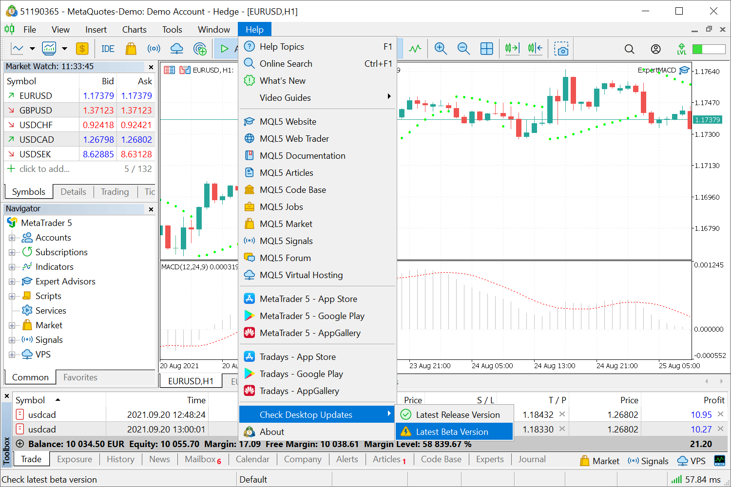 MetaTrader 5 beta 3360 发布:终端与 MQL5 增强
