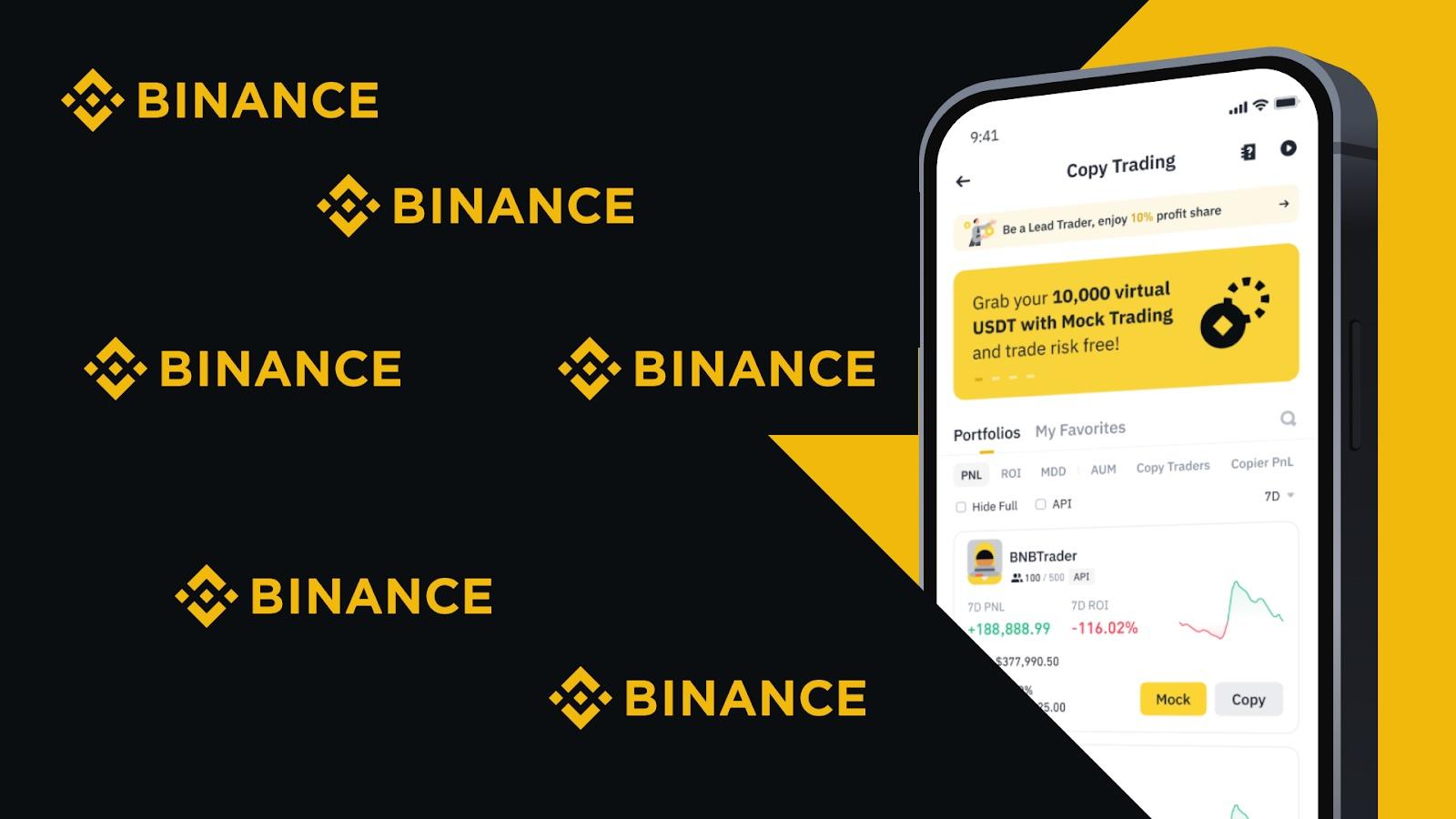 Binance 推出模拟跟单交易功能，提供10万美元虚拟资金