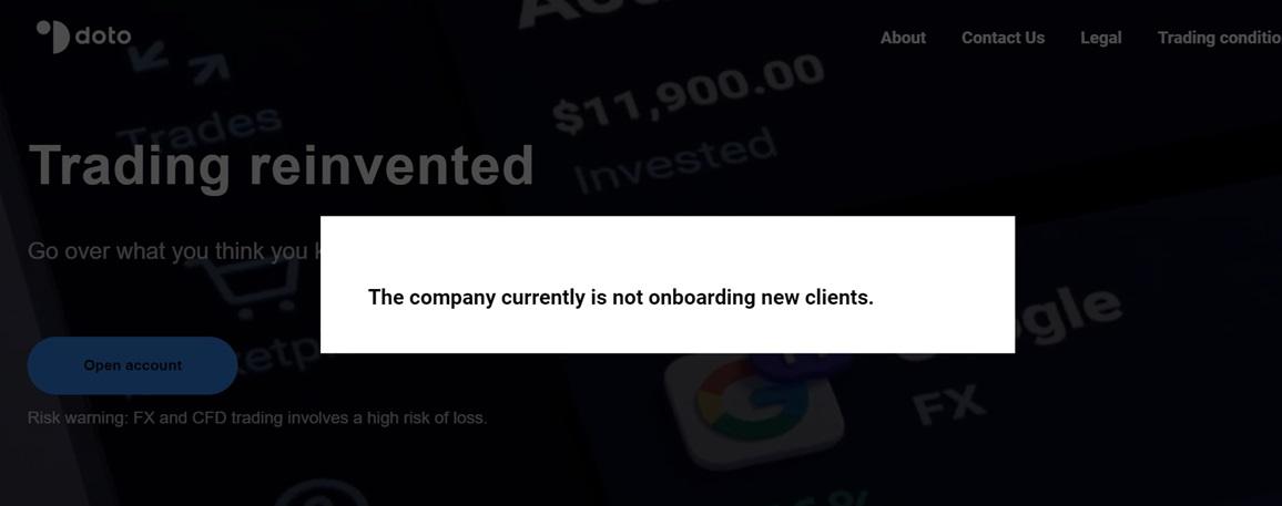 CFDs经纪商Doto更换CEO,暂停欧盟客户开户