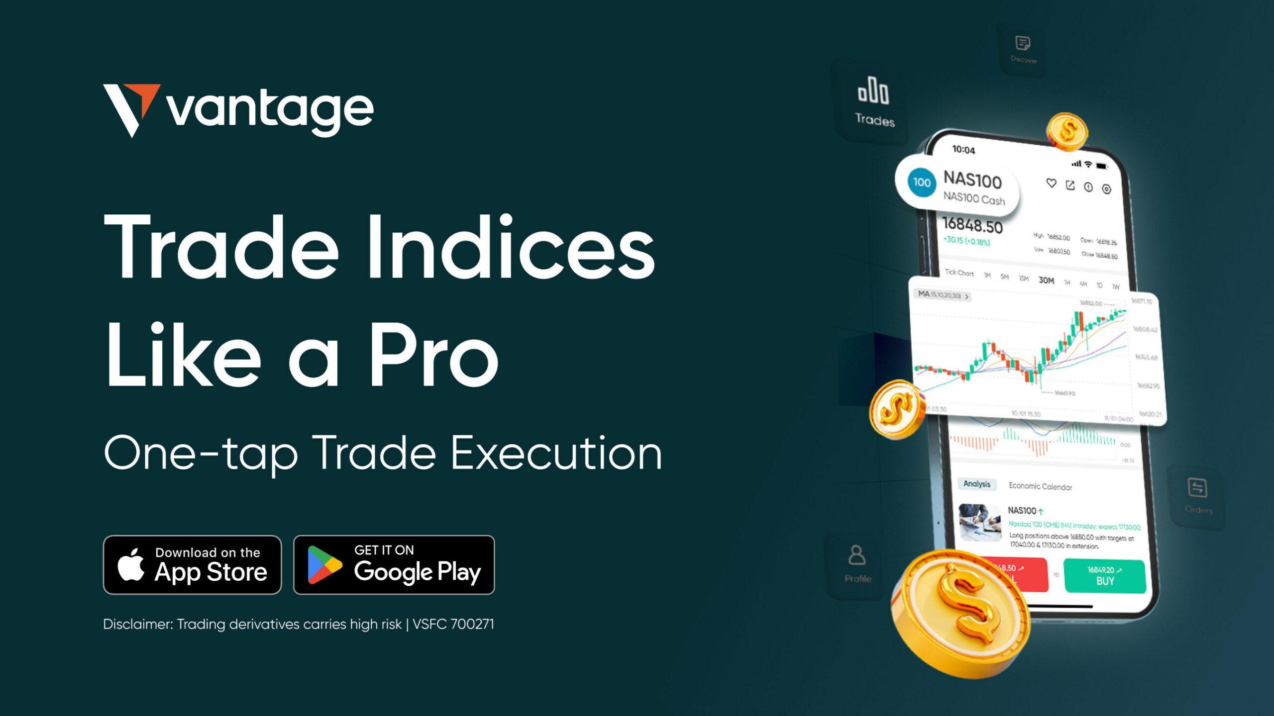 Vantage 升级网站与App,强化指数差价合约交易功能