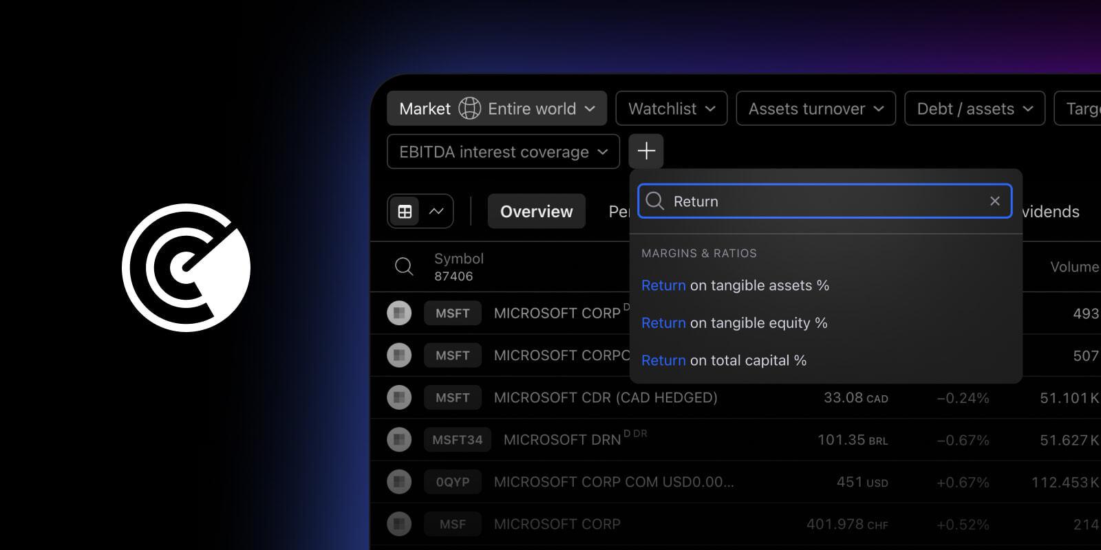 TradingView 股票筛选器新增多项指标,优化分析体验