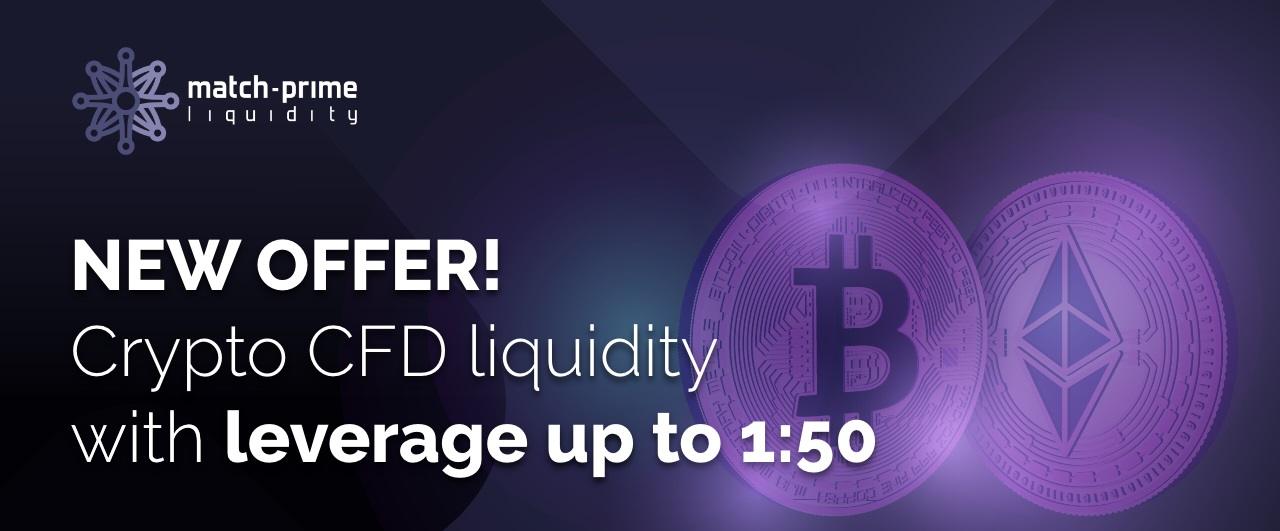 Match-Prime 增强加密货币 CFD 流动性服务，提供 1:50 BTC 杠杆