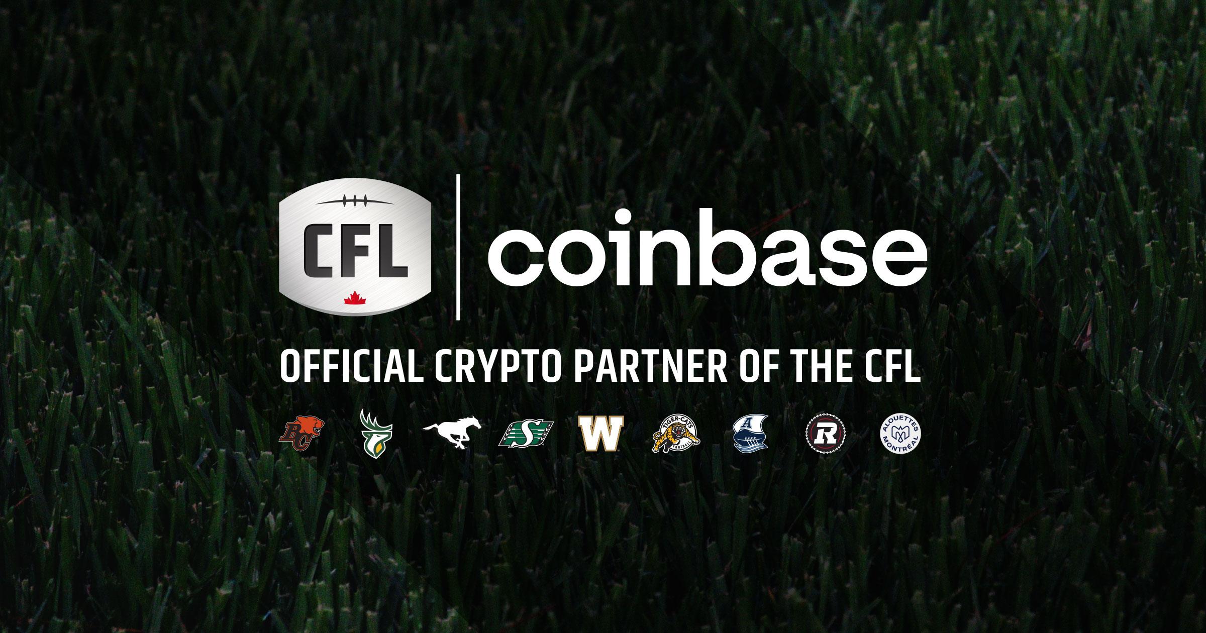 Coinbase成为加拿大橄榄球联盟官方加密货币合作伙伴