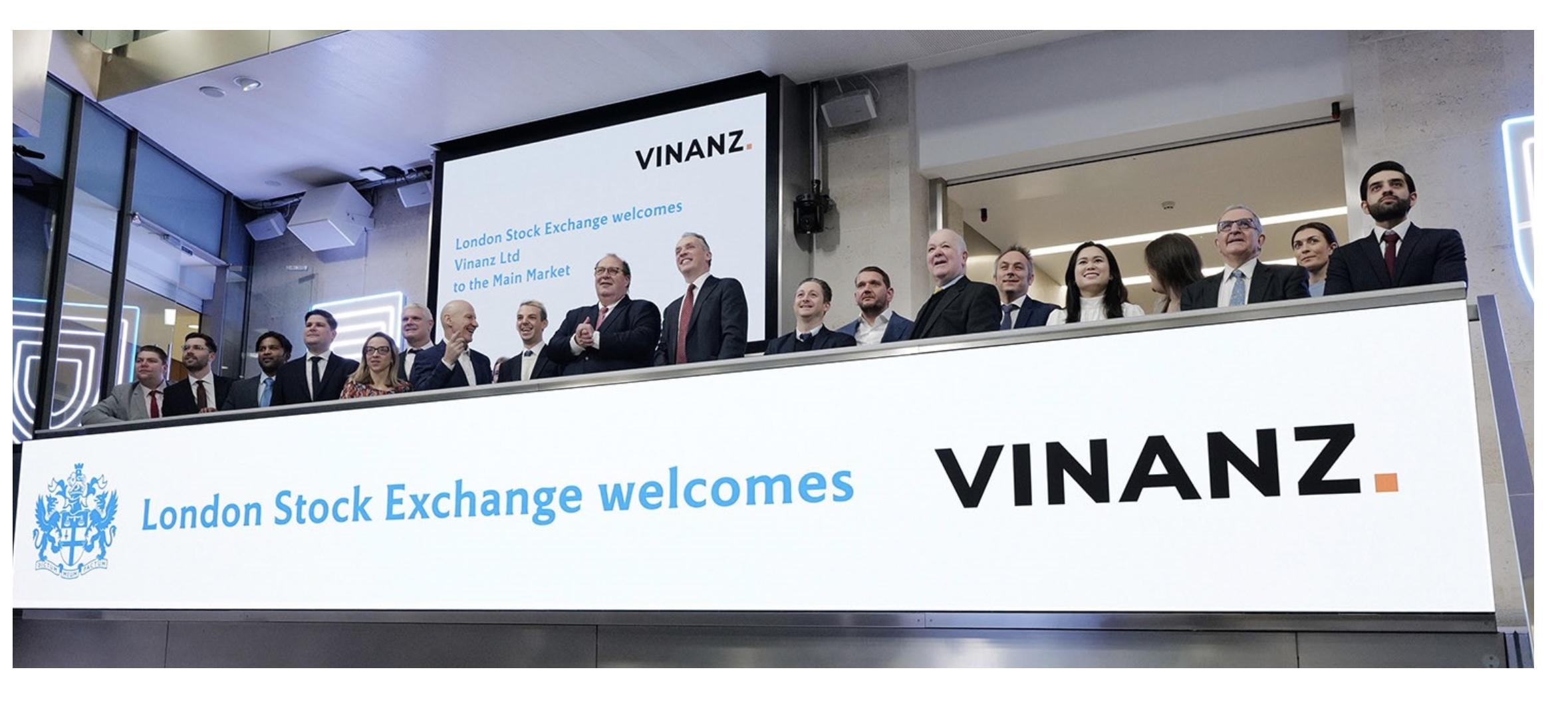 伦敦证券交易所欢迎Vinanz Plc登陆主板市场