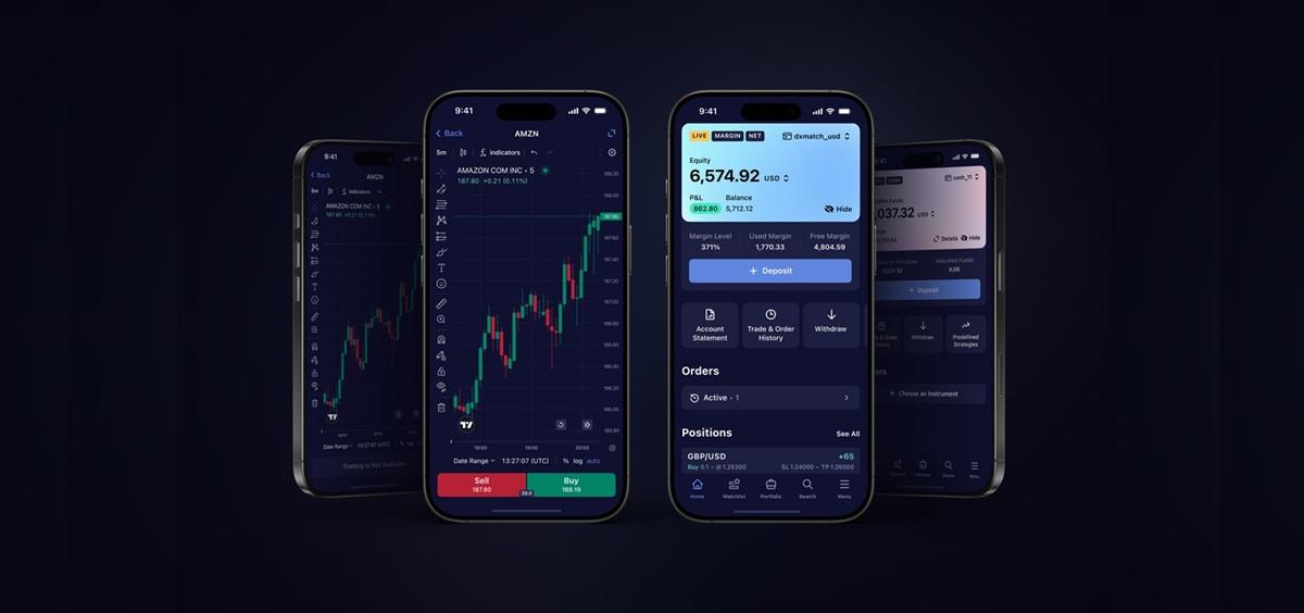 DXtrade 移动交易应用更新:新增主页屏幕与 TradingView 集成