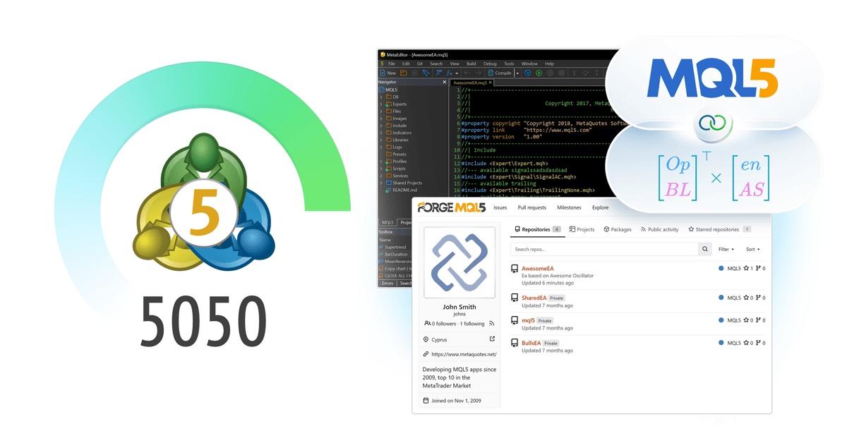 MT5平台Beta版5050:迁移至Git并推出MQL5 Algo Forge开发者中心