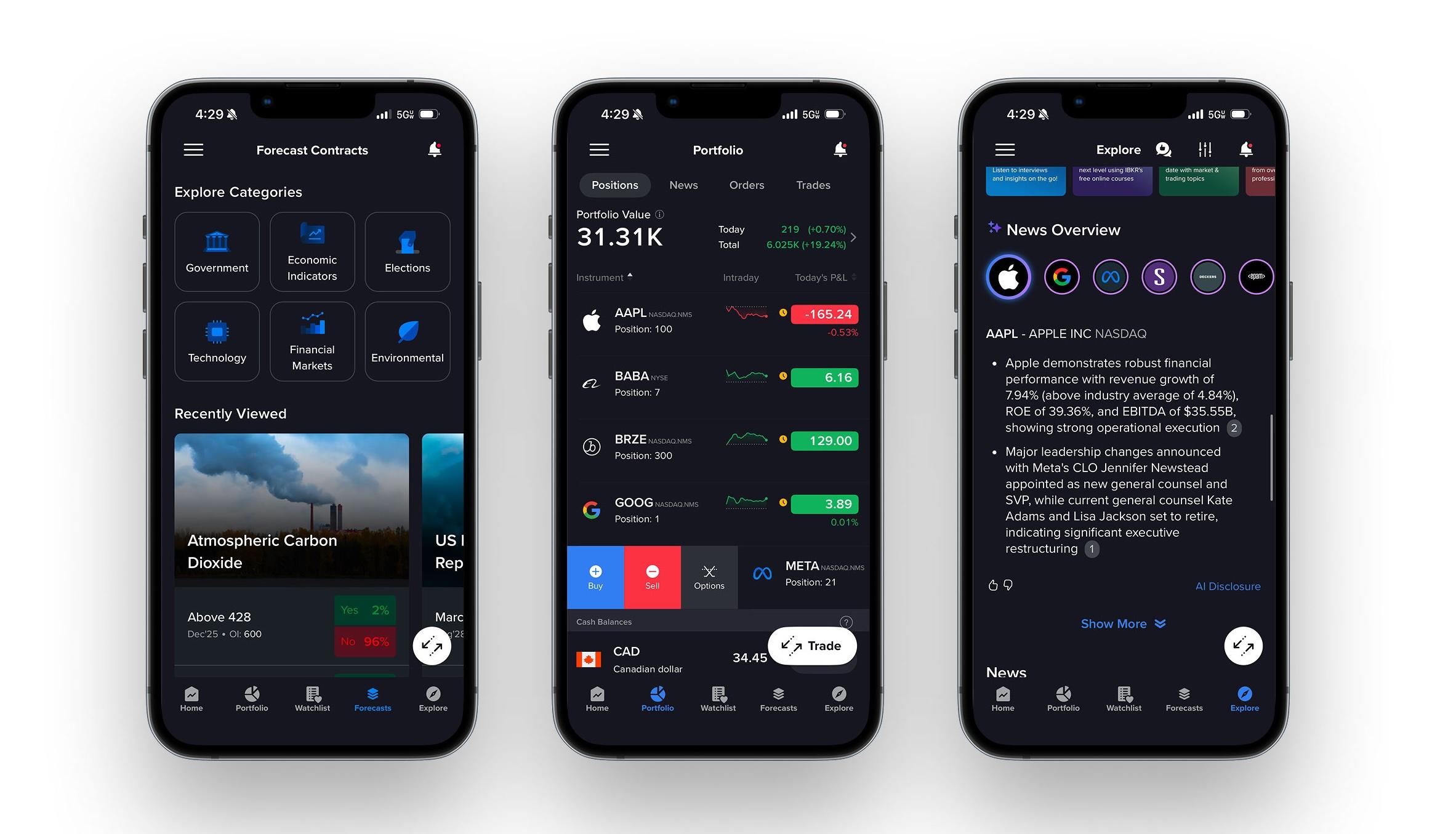 盈透证券重新设计IBKR GlobalTrader移动应用