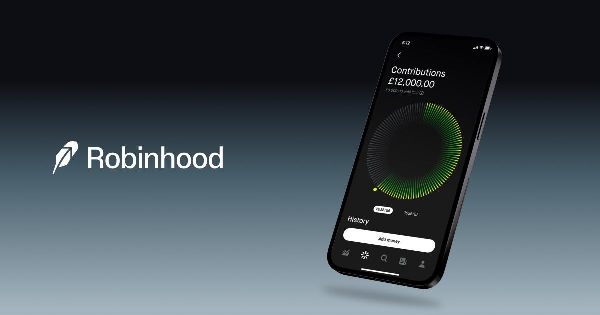 Robinhood UK推出股票与股份ISA,零平台费加2%现金奖励