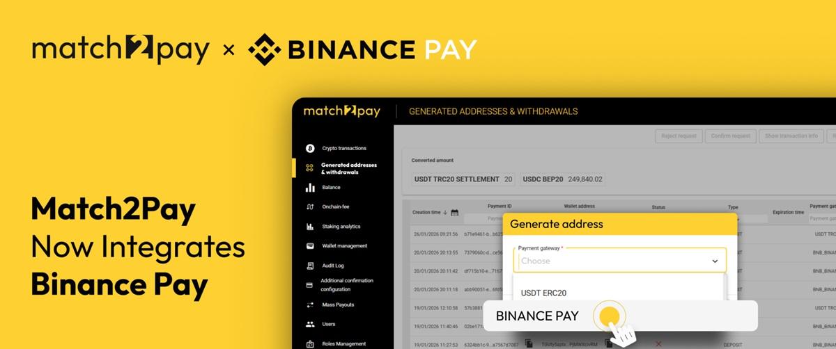 Match2Pay 拓展加密支付选项,直连钱包数量突破 500 个