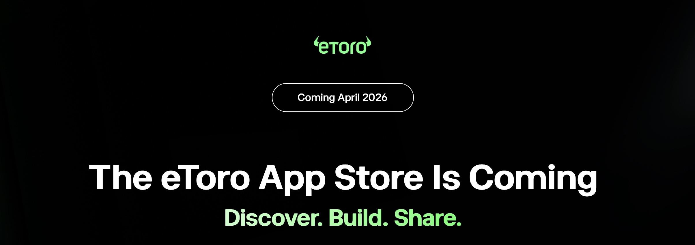 eToro宣布即将推出eToro App Store,连接投资者、AI开发者与开发者