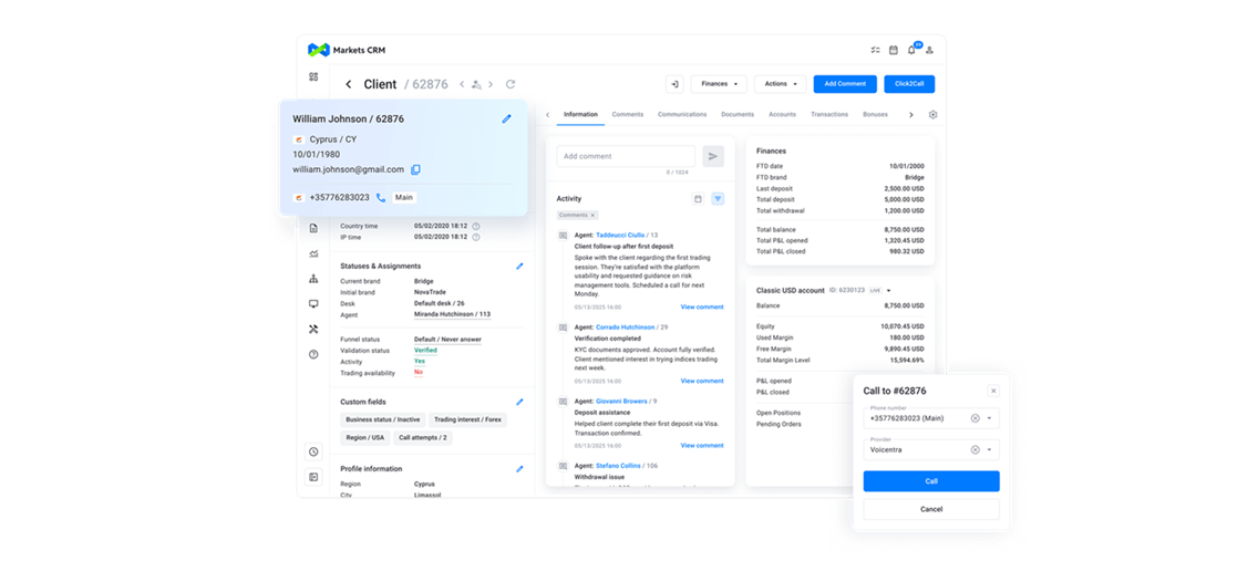 Markets CRM 新增可定制 KYC 工作流并集成 MT5