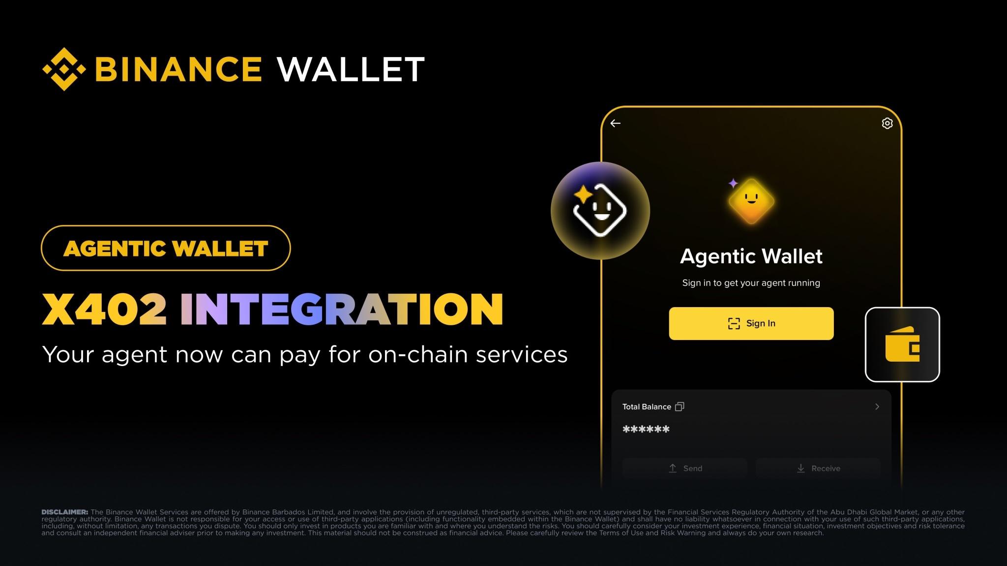 Binance Agentic Wallet 新增 x402 支付协议支持