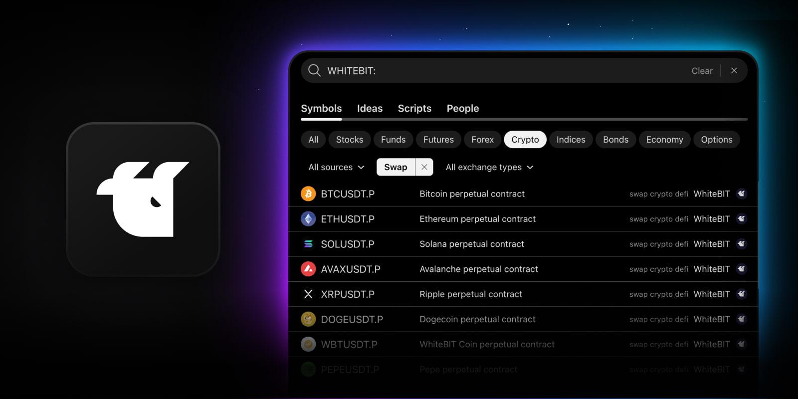 WhiteBIT 扩展 TradingView 集成,新增 TradFi 交易对